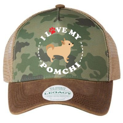 Pomeranian Chihuahua Mix Breed Dog Happy Pomchi Dog Legacy Tie Dye Trucker Hat