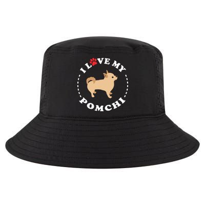 Pomeranian Chihuahua Mix Breed Dog Happy Pomchi Dog Cool Comfort Performance Bucket Hat