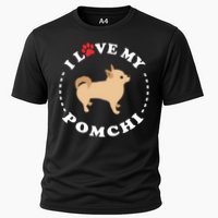 Pomeranian Chihuahua Mix Breed Dog Happy Pomchi Dog Cooling Performance Crew T-Shirt