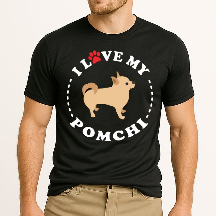 Pomeranian Chihuahua Mix Breed Dog Happy Pomchi Dog Cooling Performance Crew T-Shirt