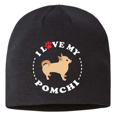 Pomeranian Chihuahua Mix Breed Dog Happy Pomchi Dog Sustainable Beanie