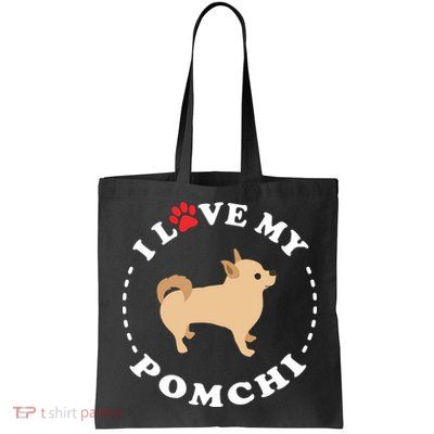 Pomeranian Chihuahua Mix Breed Dog Happy Pomchi Dog Bag