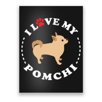 Pomeranian Chihuahua Mix Breed Dog Happy Pomchi Dog Poster
