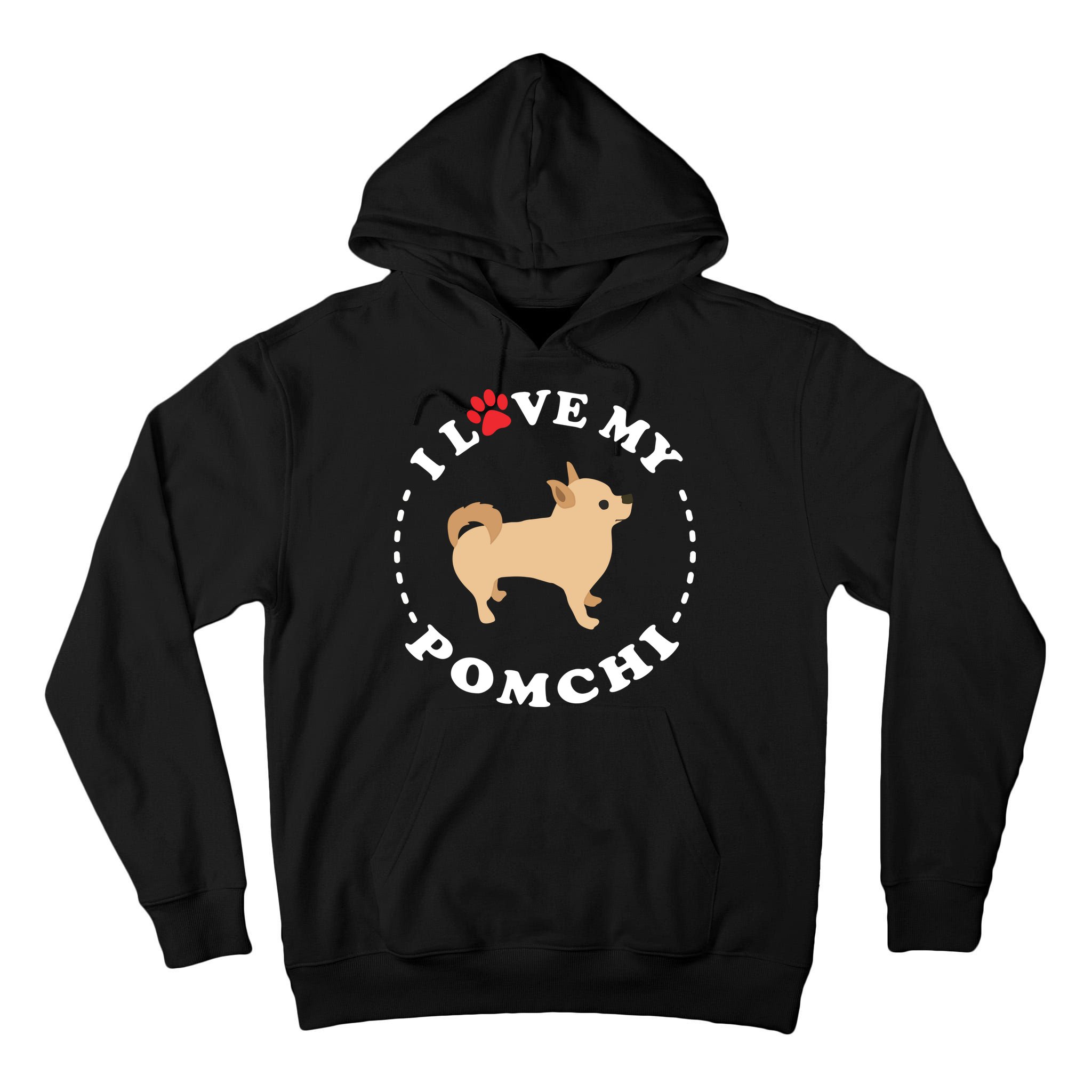 Pomeranian Chihuahua Mix Breed Dog Happy Pomchi Dog Tall Hoodie