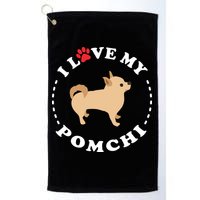 Pomeranian Chihuahua Mix Breed Dog Happy Pomchi Dog Golf Towel