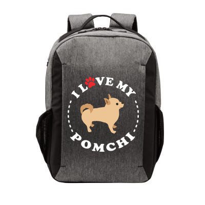 Pomeranian Chihuahua Mix Breed Dog Happy Pomchi Dog Vector Backpack