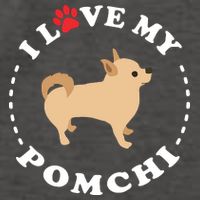 Pomeranian Chihuahua Mix Breed Dog Happy Pomchi Dog Vector Backpack