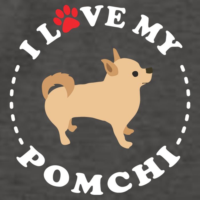 Pomeranian Chihuahua Mix Breed Dog Happy Pomchi Dog Vector Backpack