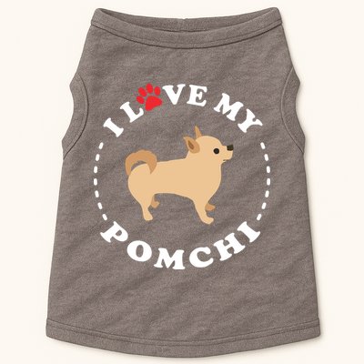 Pomeranian Chihuahua Mix Breed Dog Happy Pomchi Dog Doggie Tank