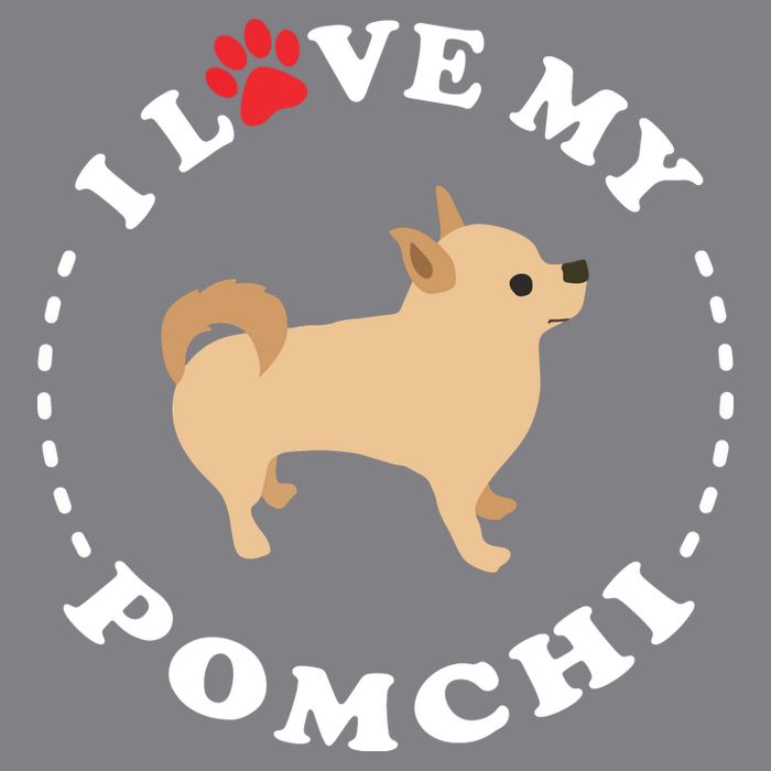 Pomeranian Chihuahua Mix Breed Dog Happy Pomchi Dog Womens T-Shirt