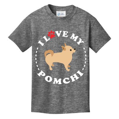 Pomeranian Chihuahua Mix Breed Dog Happy Pomchi Dog Kids T-Shirt