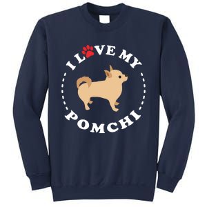 Pomeranian Chihuahua Mix Breed Dog Happy Pomchi Dog Sweatshirt