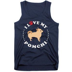 Pomeranian Chihuahua Mix Breed Dog Happy Pomchi Dog Tank Top