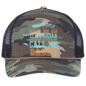 People Call Me An Electrician The Important Call Me Daddy Meaningful Gift Retro Rope Trucker Hat Cap