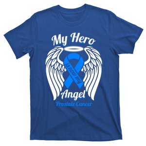 Prostate Cancer My Hero Is Now My Angel Wings Gift T-Shirt