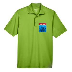 Paws Cat Meme Humor Funny Kitty Lover Funny Cats Dads Mom Men's Origin Performance Pique Polo