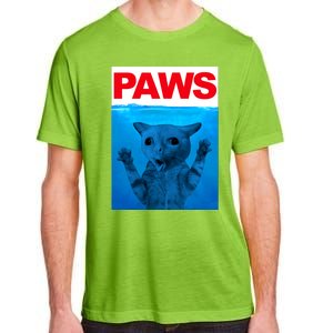 Paws Cat Meme Humor Funny Kitty Lover Funny Cats Dads Mom Adult ChromaSoft Performance T-Shirt