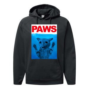 Paws Cat Meme Humor Funny Kitty Lover Funny Cats Dads Mom Performance Fleece Hoodie