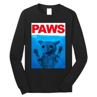 Paws Cat Meme Humor Funny Kitty Lover Funny Cats Dads Mom Long Sleeve Shirt