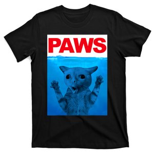 Paws Cat Meme Humor Funny Kitty Lover Funny Cats Dads Mom T-Shirt