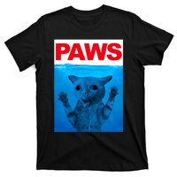 Paws Cat Meme Humor Funny Kitty Lover Funny Cats Dads Mom T-Shirt