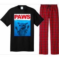 Paws Cat Meme Humor Funny Kitty Lover Funny Cats Dads Mom Pajama Set