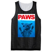 Paws Cat Meme Humor Funny Kitty Lover Funny Cats Dads Mom Mesh Reversible Basketball Jersey Tank