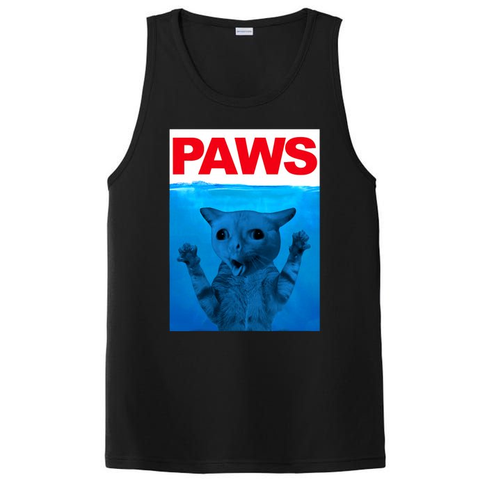 Paws Cat Meme Humor Funny Kitty Lover Funny Cats Dads Mom PosiCharge Competitor Tank