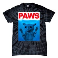 Paws Cat Meme Humor Funny Kitty Lover Funny Cats Dads Mom Tie-Dye T-Shirt