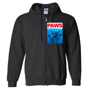 Paws Cat Meme Humor Funny Kitty Lover Funny Cats Dads Mom Full Zip Hoodie