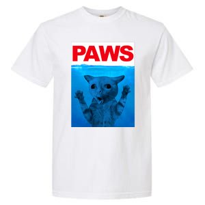 Paws Cat Meme Humor Funny Kitty Lover Funny Cats Dads Mom Garment-Dyed Heavyweight T-Shirt