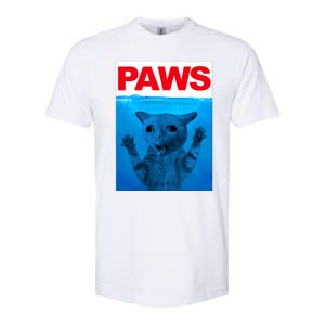 Paws Cat Meme Humor Funny Kitty Lover Funny Cats Dads Mom Softstyle CVC T-Shirt