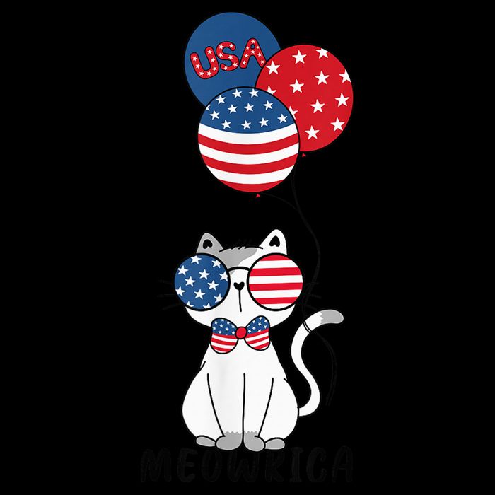 Patriotic Cat Meowica 4th of July Funny Kitten Lover Impact Tech Backpack