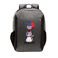 Patriotic Cat Meowica 4th of July Funny Kitten Lover Vector Backpack