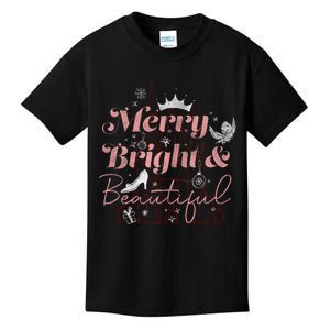 Princesses Christmas Merry Bright & Beautiful Kids T-Shirt