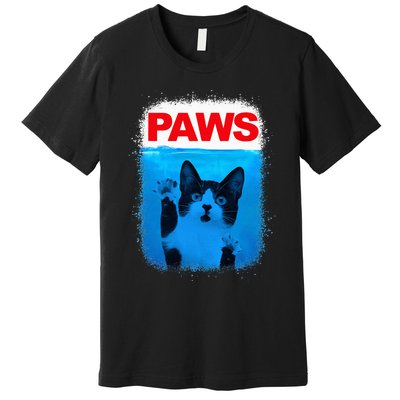 Paws Cat Meme Humor Premium T-Shirt