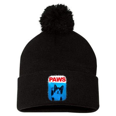 Paws Cat Meme Humor Pom Pom 12in Knit Beanie