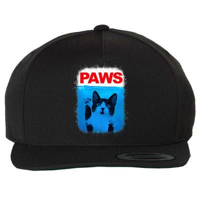 Paws Cat Meme Humor Wool Snapback Cap