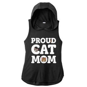 Proud Cat Mom Mother of Kittens Kitty Super pi day Ladies PosiCharge Tri-Blend Wicking Draft Hoodie Tank