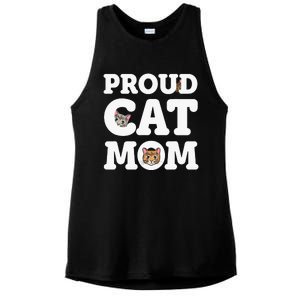 Proud Cat Mom Mother of Kittens Kitty Super pi day Ladies PosiCharge Tri-Blend Wicking Tank