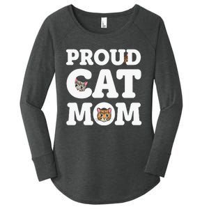 Proud Cat Mom Mother of Kittens Kitty Super pi day Women's Perfect Tri Tunic Long Sleeve Shirt