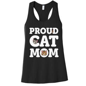 Proud Cat Mom Mother of Kittens Kitty Super pi day Women's Racerback Tank