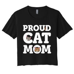 Proud Cat Mom Mother of Kittens Kitty Super pi day Women's Crop Top Tee