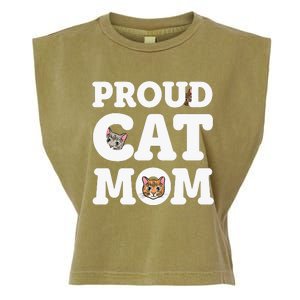 Proud Cat Mom Mother of Kittens Kitty Super pi day Garment-Dyed Women's Muscle Tee