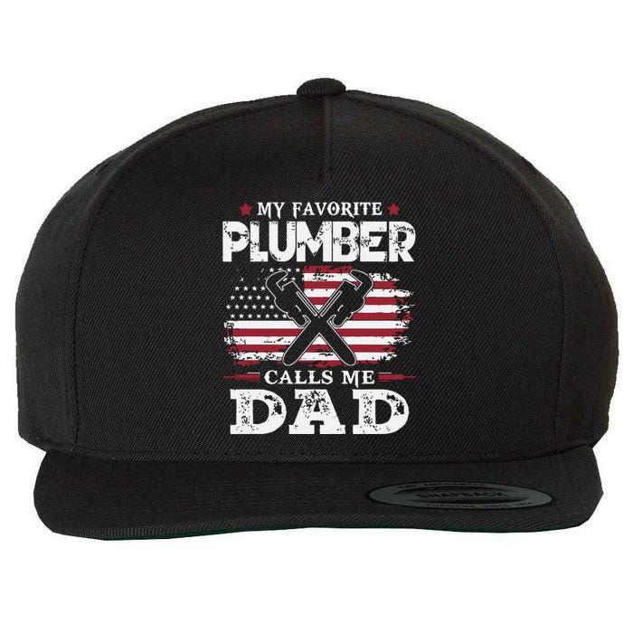 Plumer Calls Me Dad Father's Day Wool Snapback Cap