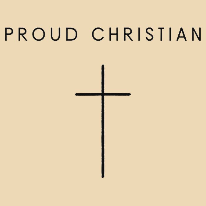 Proud Christian Minimalist Cross Christian Religious Jesus  Zip Tote Bag