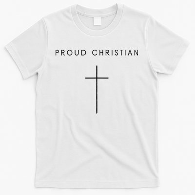Proud Christian Minimalist Cross Christian Religious Jesus  T-Shirt