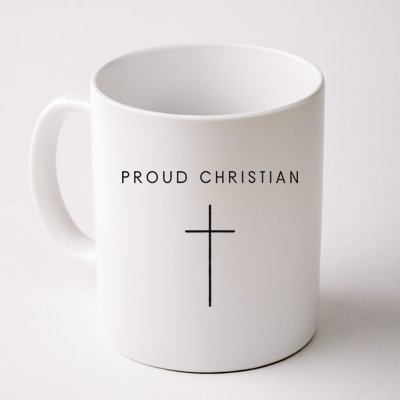 Proud Christian Minimalist Cross Christian Religious Jesus  Mug