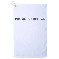 Proud Christian Minimalist Cross Christian Religious Jesus  Golf Towel