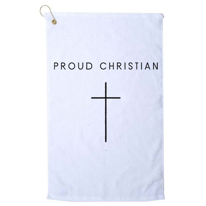 Proud Christian Minimalist Cross Christian Religious Jesus  Golf Towel